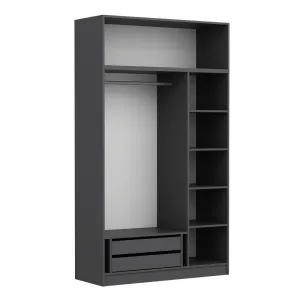 Šatníková skriňa Minar 3 Kapak 2 Çekmece 235 - Anthracite