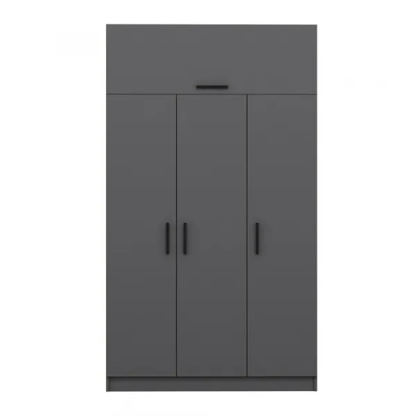 Šatníková skriňa Minar 3 Kapak 2 Çekmece 235 - Anthracite