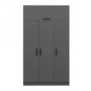 Šatníková skriňa Minar 3 Kapak 2 Çekmece 235 - Anthracite