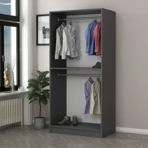 Šatníková skriňa Kale Plus Membrane Anthracite - 210
