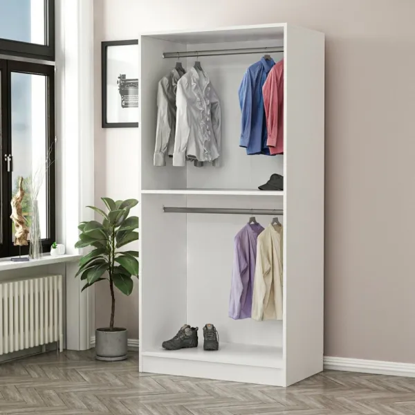 Šatníková skriňa Kale Glass Black - 210