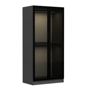 Šatníková skriňa Kale Glass Anthracite - 190