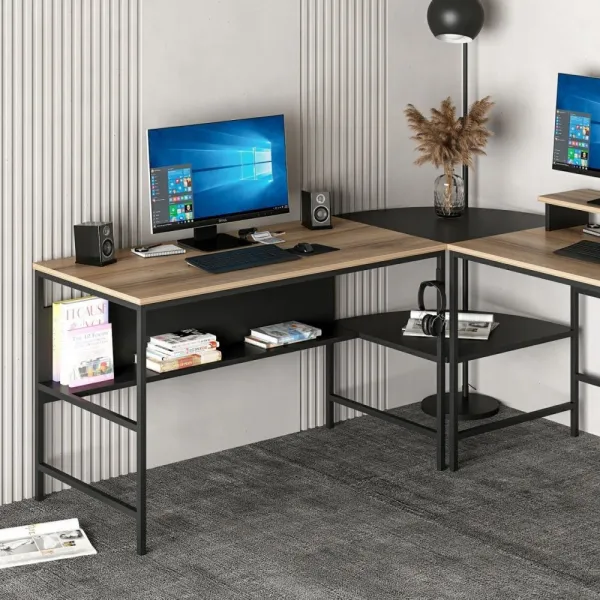 Písací stôl Greta L Matte - Black