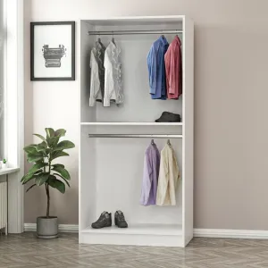 Šatníková skriňa Kale Glass Black - 190