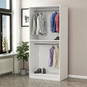 Šatníková skriňa Kale Glass Black - 190