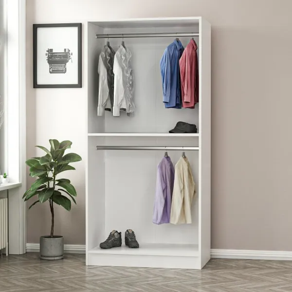 Šatníková skriňa Kale Plus Membrane White - 210