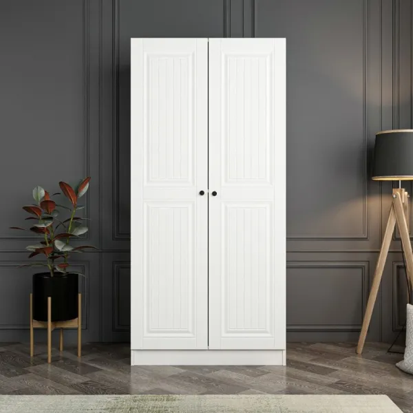Šatníková skriňa Kale Membran White - 190