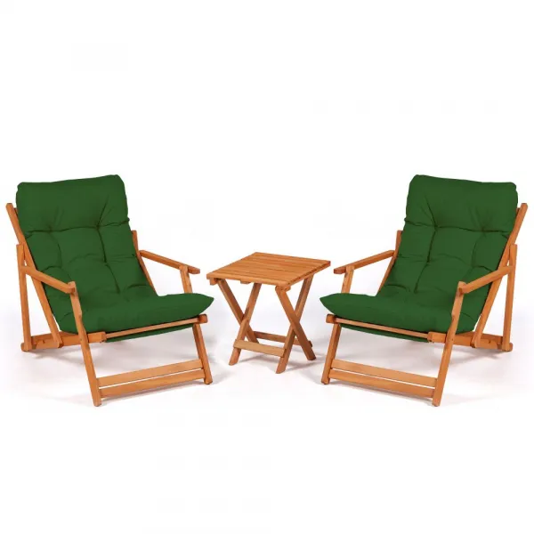 Garden Table & Chairs Set (3 Pieces) My007 - Green