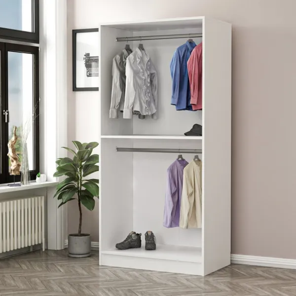Šatníková skriňa Kale Chain White - 190