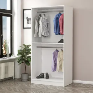 Šatníková skriňa Kale Chain White - 190