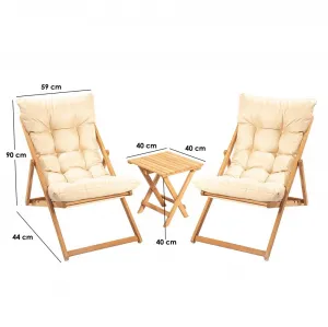 Garden Table & Chairs Set (3 Pieces) My005