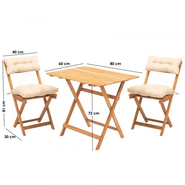 Garden Table & Chairs Set (3 Pieces) My003A
