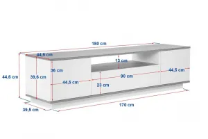 TV stolík Veramont - Anthracite, Atlantic Pine