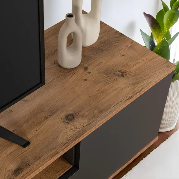 TV stolík Veramont - Anthracite, Atlantic Pine
