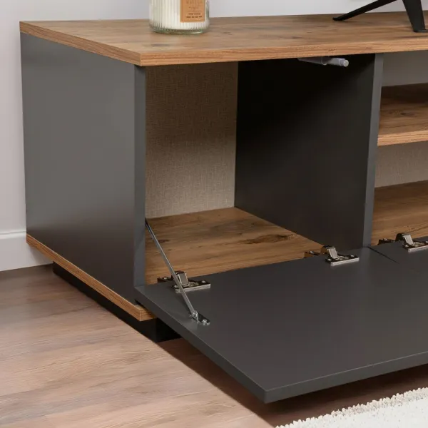TV stolík Veramont - Anthracite, Atlantic Pine