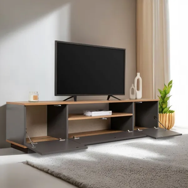 TV stolík Veramont - Anthracite, Atlantic Pine