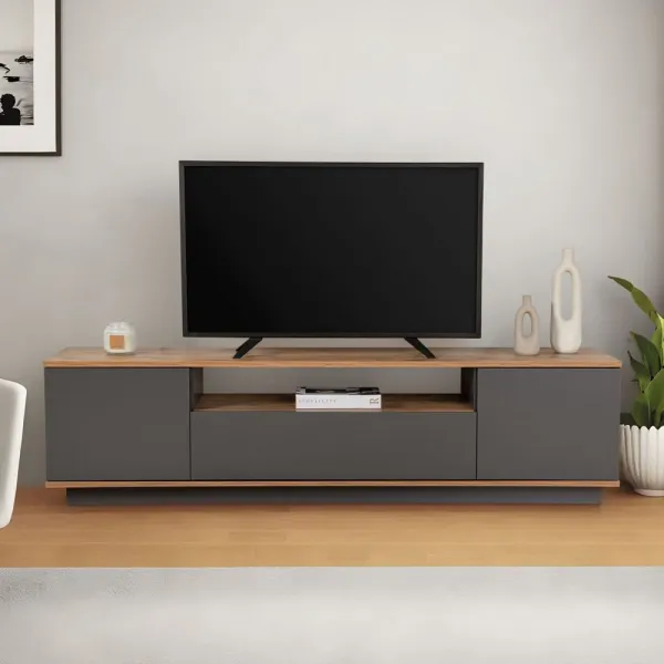 TV stolík Veramont - Anthracite, Atlantic Pine
