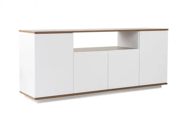 Konzolový stolík Arista - White, Walnut