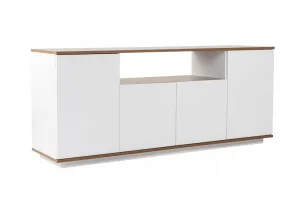 Konzolový stolík Arista - White, Walnut