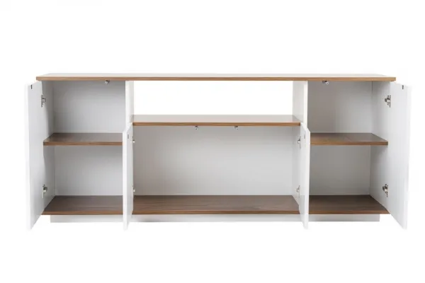 Konzolový stolík Arista - White, Walnut