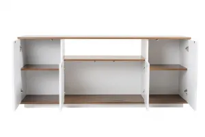 Konzolový stolík Arista - White, Walnut