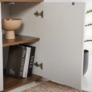 Konzolový stolík Arista - White, Walnut