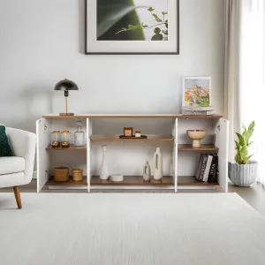 Konzolový stolík Arista - White, Walnut