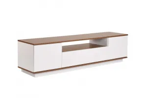 TV stolík Veramont - White, Walnut