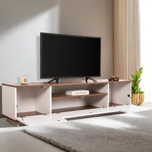 TV stolík Veramont - White, Walnut