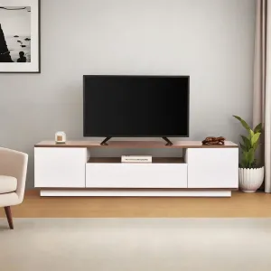 TV stolík Veramont - White, Walnut