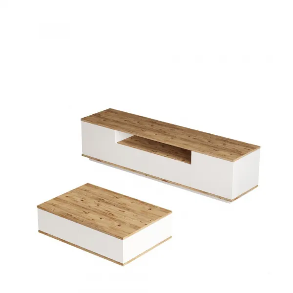 Kalune Design Sada nábytku do obývacího pokoje Fr 17 borovice Atlantic/bílá