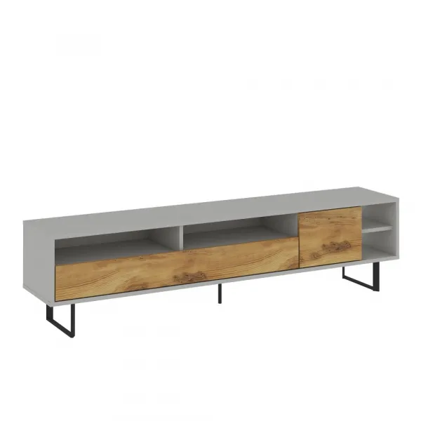 TV stolík Luga - Grey, Oak