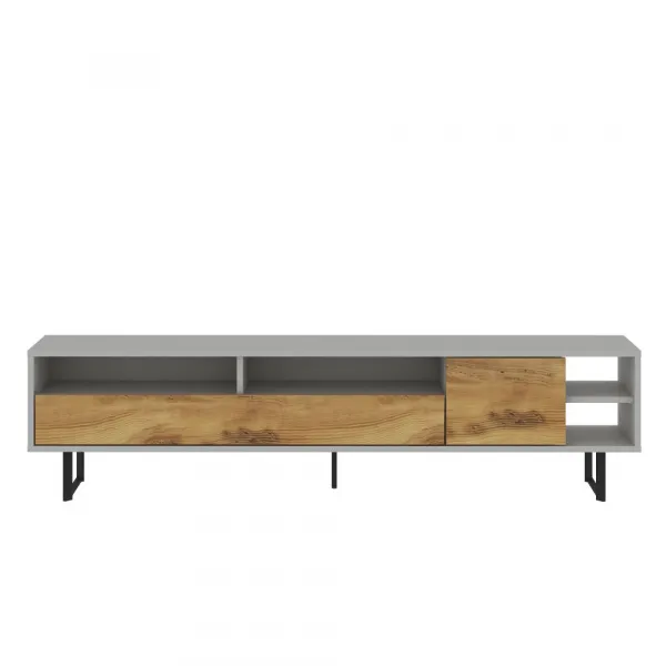 TV stolík Luga - Grey, Oak