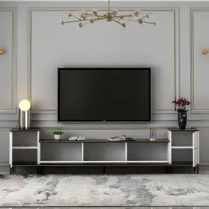 TV skrinka / Obývacia stena Imaj - White, Marble