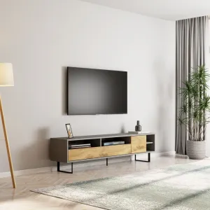 TV stolík Luga - Grey, Oak