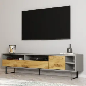 TV stolík Luga - Grey, Oak