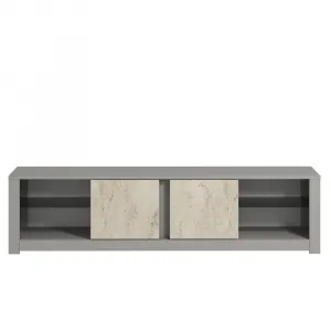 TV stolík Aydos - Grey, Travertine