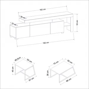 Living Room Furniture Set Beliz - White