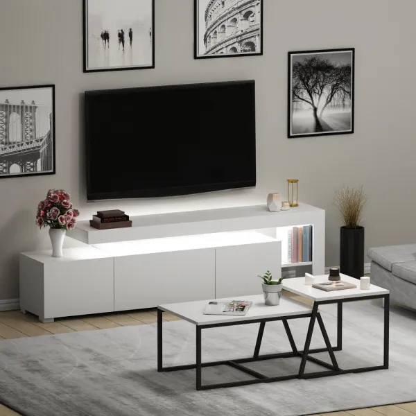 Living Room Furniture Set Beliz - White