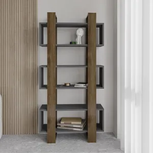 Knižnica Milano - Walnut, Anthracite