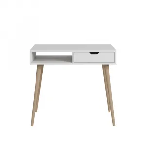 Písací stôl Offer - White, Wooden