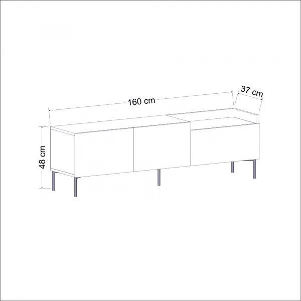 TV stolík Mia - Anthracite