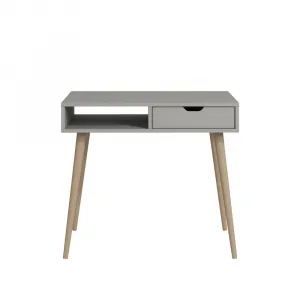 Písací stôl Offer - Grey, Wooden