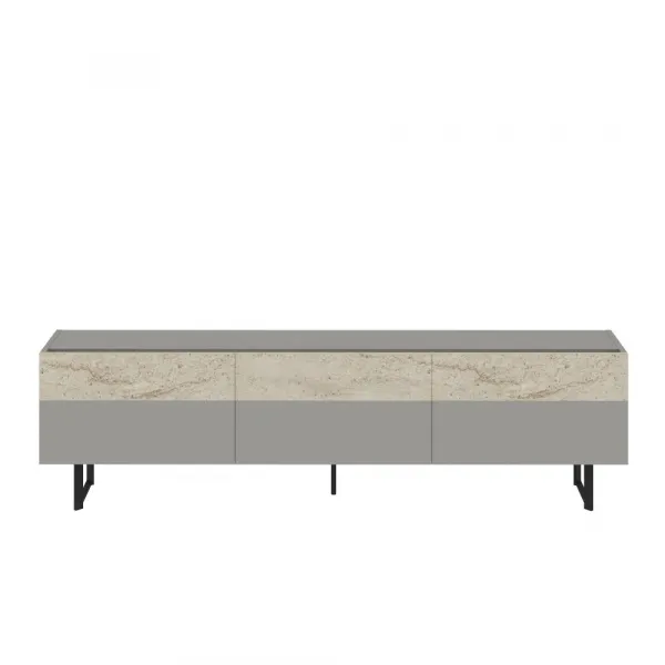 TV stolík Sign - Grey, Travertine