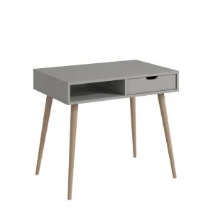 Písací stôl Offer - Grey, Wooden