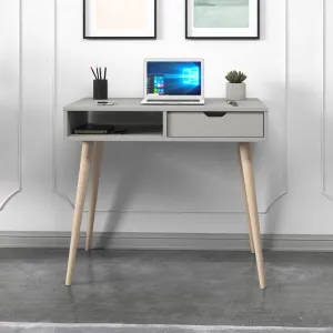 Písací stôl Offer - Grey, Wooden