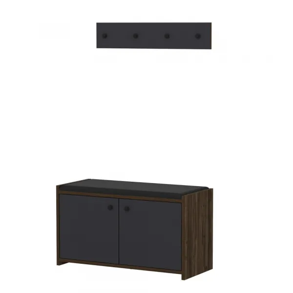 Skrinka na topánky / Botník Zen - Anthracite