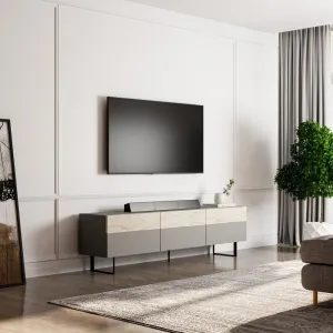 TV stolík Sign - Grey, Travertine