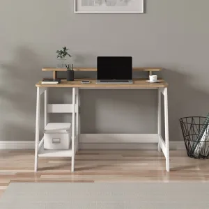Písací stôl Country - White, Oak