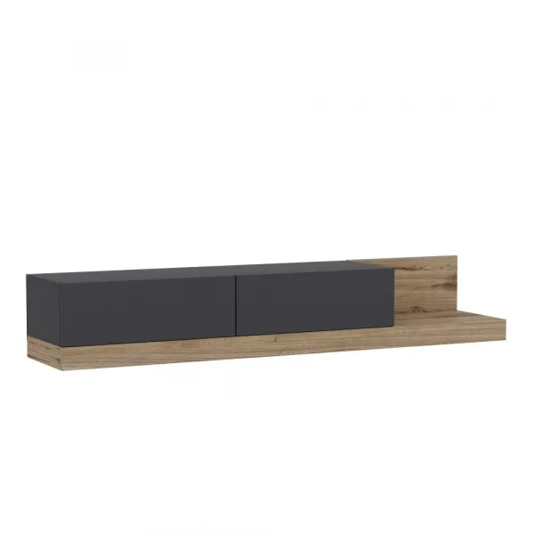 TV stolík Majör - Anthracite, Walnut